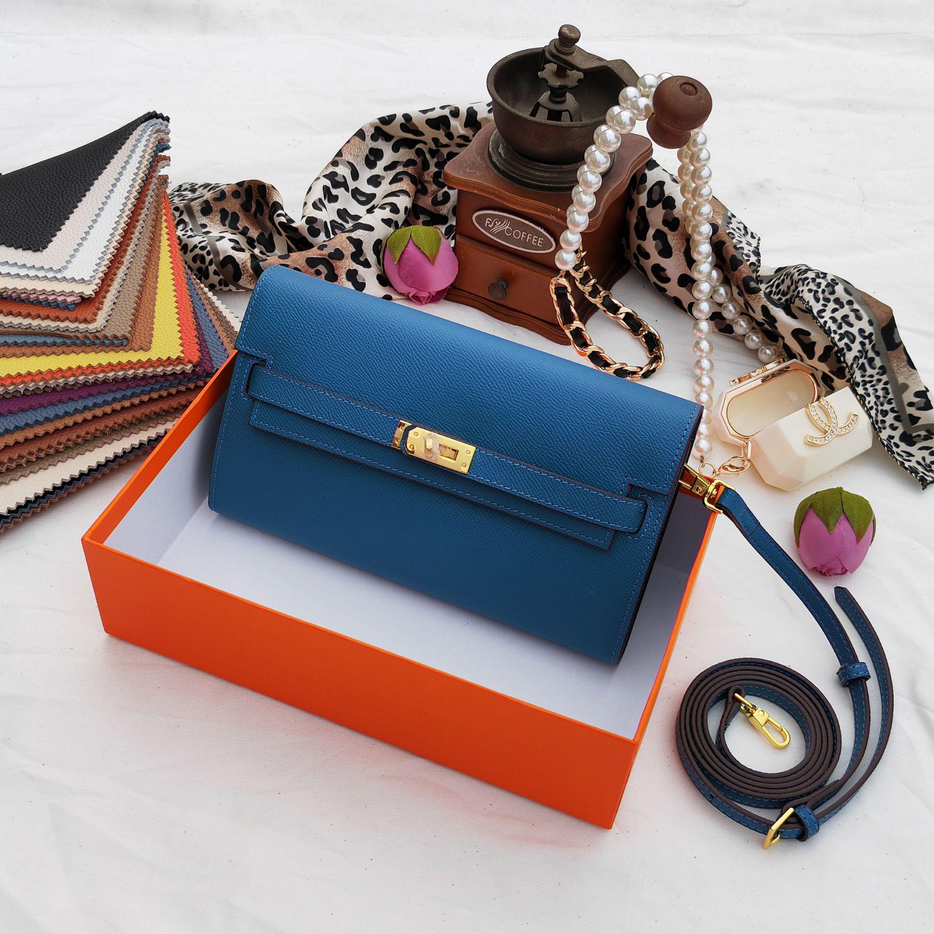 

Женский модный кошелек-клатч из коровьей кожи с принтом пальмы