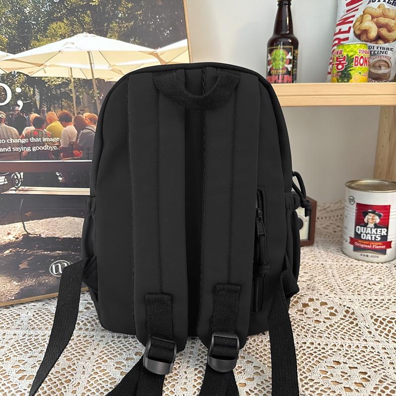 Studentský školní batoh Dámský jednobarevný batoh s velkou kapacitou