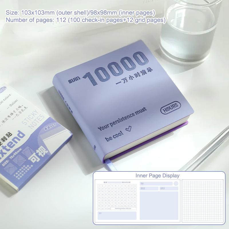Self-Discipline Checklist Notepad Pocket Diary 10000 Hours  Notebooks Portable Notebook Office School Stationery Supplies