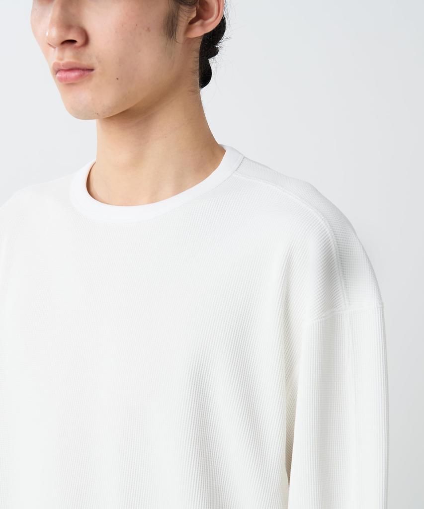 Snow Peak Dry Waffle Long Sleeve Cut and Long Sleeve and Dark Size L T-Shirt CS-26SU001, Sew, T-Shirt, Men's Women's, Navy,