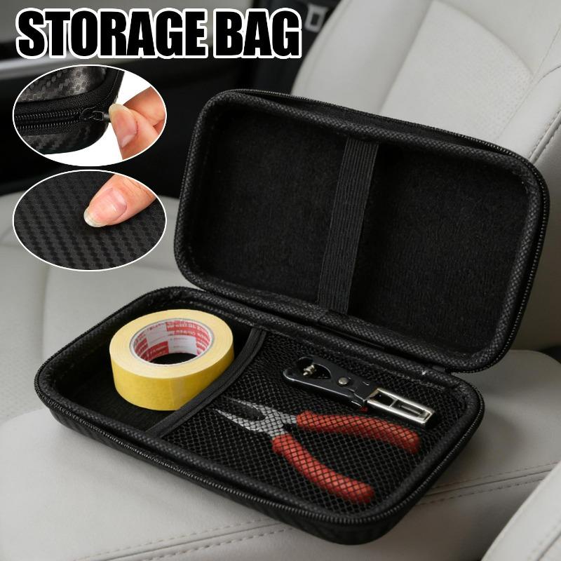 Car Repair Tool Kit Storage Bag Car Terminal Removal Organizer Bag Multiple Sizes Carbon Fiber Pattern With Zipper Tool Storage
