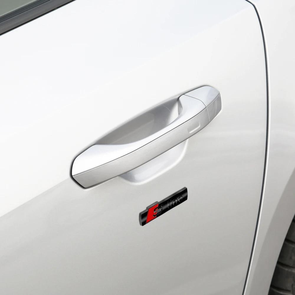2026 S Line 3D Logo Car Front Grille Badge Sticker Metal S Line Emblem For 22x Sline RS A3 A4 A5 A6 A7 A8 S3 RS3 RS5 RS6 S4 Q2 Q5 Q3 D2