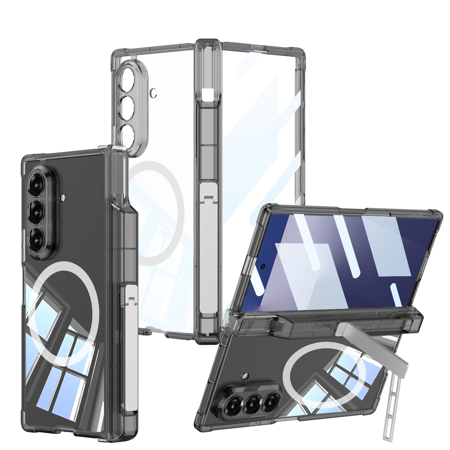 

Samsung Z Fold7 Magnetic Phone Case Airbag Anti Fall Mobile Phone Transparent Protective Case Magsafe Wireless Charging SM-Fold7