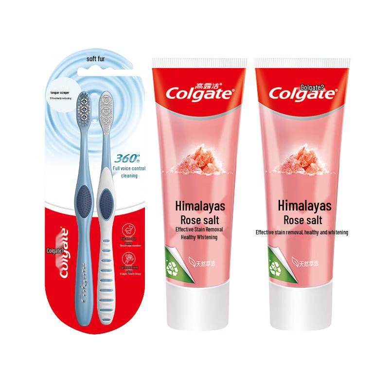 Набор зубной пасты и щетки Colgate с гималайской розовой солью
