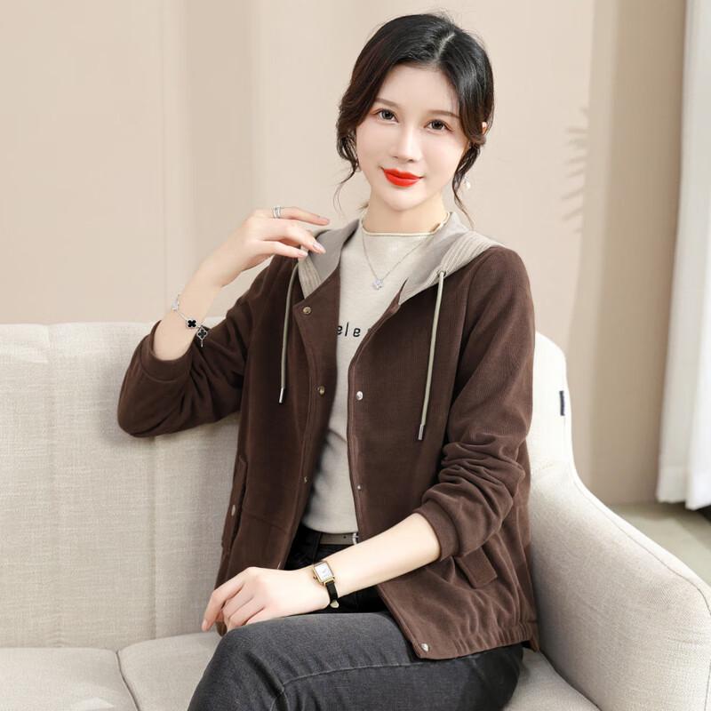 Women's Corduroy Hooded Jacket