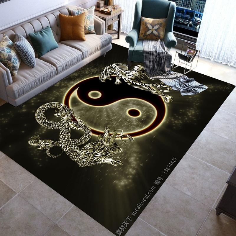 Large Area Rugs Non Slip Animal Tiger Pattern Carpet Living Room Sofa Kitchen Entrance Doormat Hallway Balcony Floor Mat