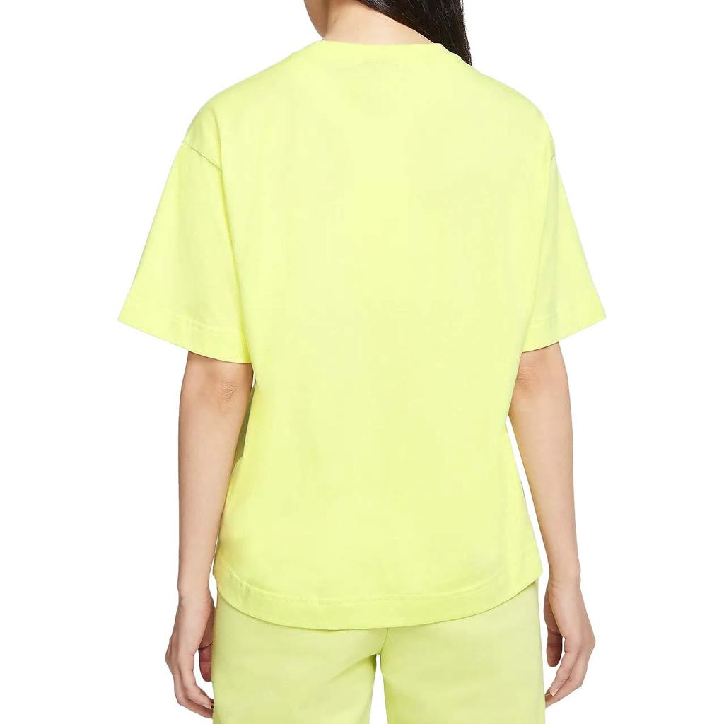 Nike Drop Shoulder Sleeve T Shirt Women's Yellow Green CJ3105-367