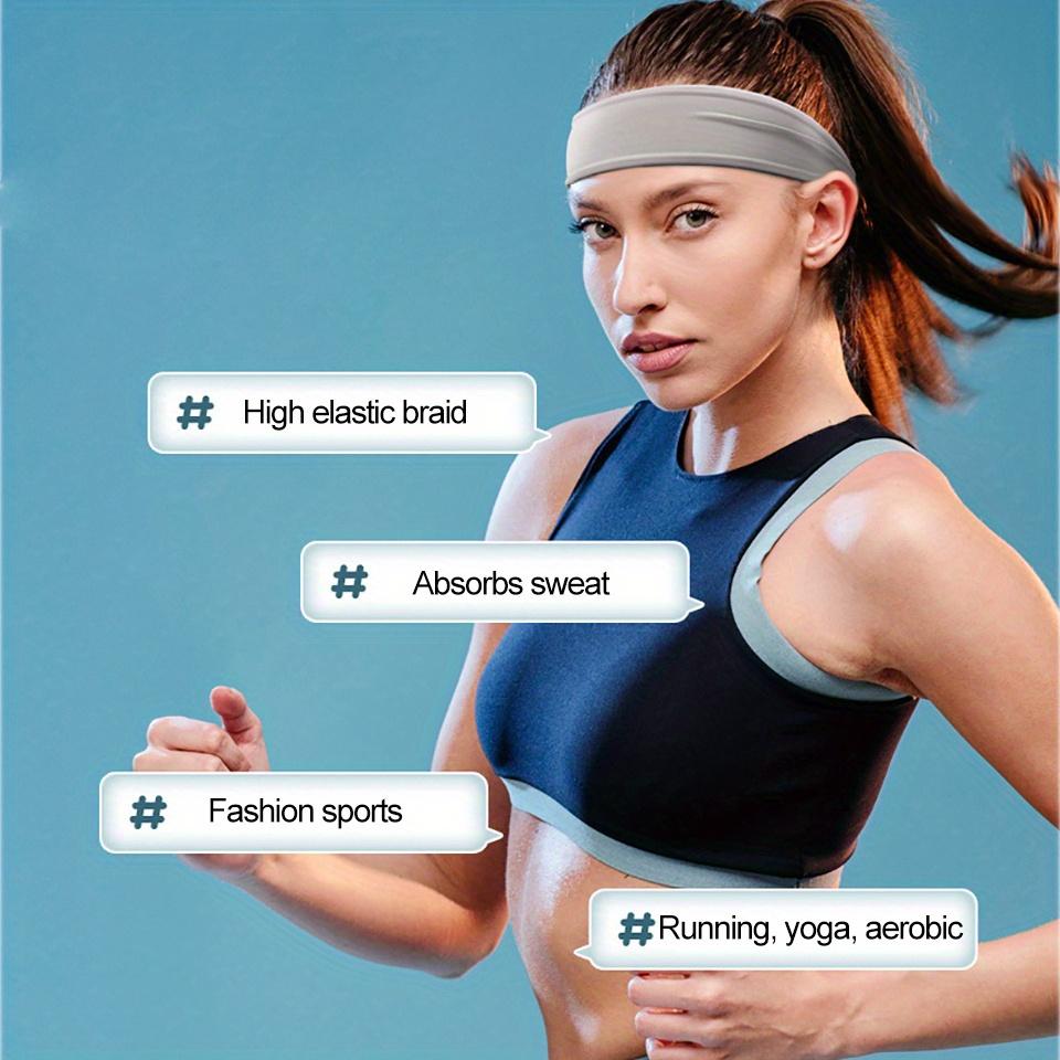 Sport Headbands for Men Women Non-Slip Moisture Wicking Workout Sweatband Fitness Running Cycling Football Yoga Hairband