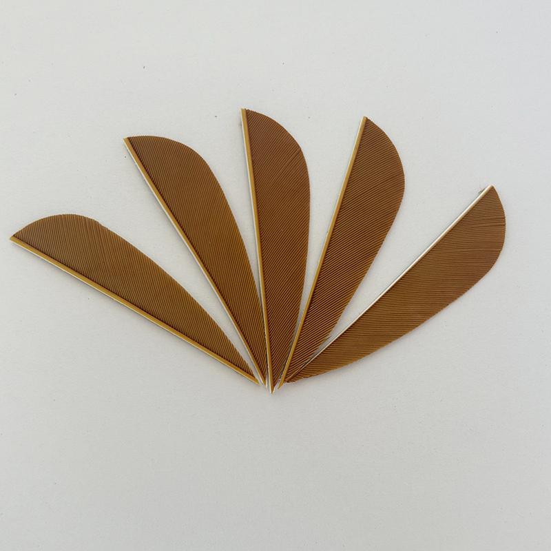 50Pcs Arrows 2.5Inch Turkey Feathers Fletching with Parabolic Water Drop RW Archery Feather for Hunting Bow Arrow Accessories 5