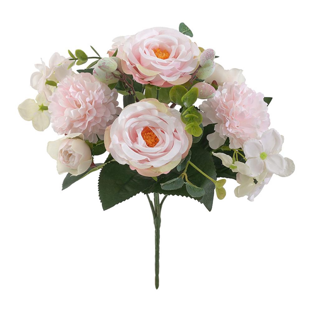 Simulation Flower Bouquet Romantic Round Rose Artificial Bouquet Wedding Home Living Room Interior Decoration Photo Props