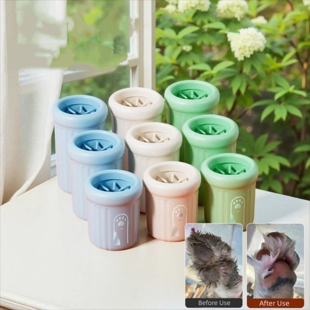 Automatic Pet Foot-washing Cup Soft Quick Wash Paw Cleaner Cup Detachable Portable Paw Cleaner Device Paw Maintenance