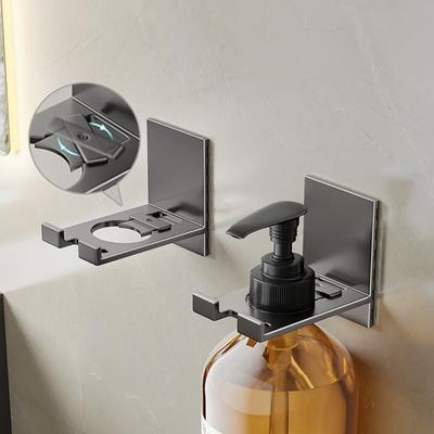 4 Adet/Paket Evrensel Duş Jeli Şişe Rafı Duvara Monte Edilebilir Ayarlanabilir Şampuan Şişesi Metal Tutucu El Sabunu Dispenseri Kancası