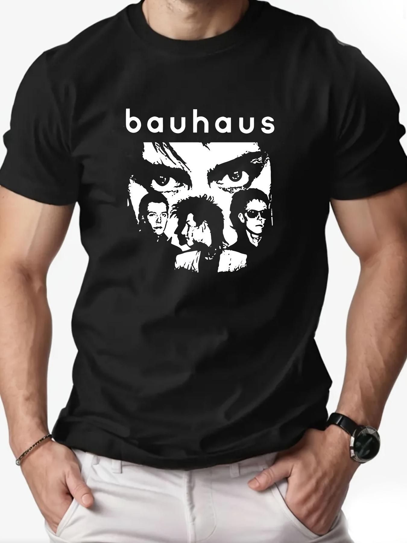 Casual Crew Neck T-shirt - Bauhaus Graphic Print XXL