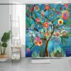 Fabric Bathroom Curtain Colorful Bohemian Boho Floral Print Beautiful Bright Shower Curtain For Bathroom Decoration