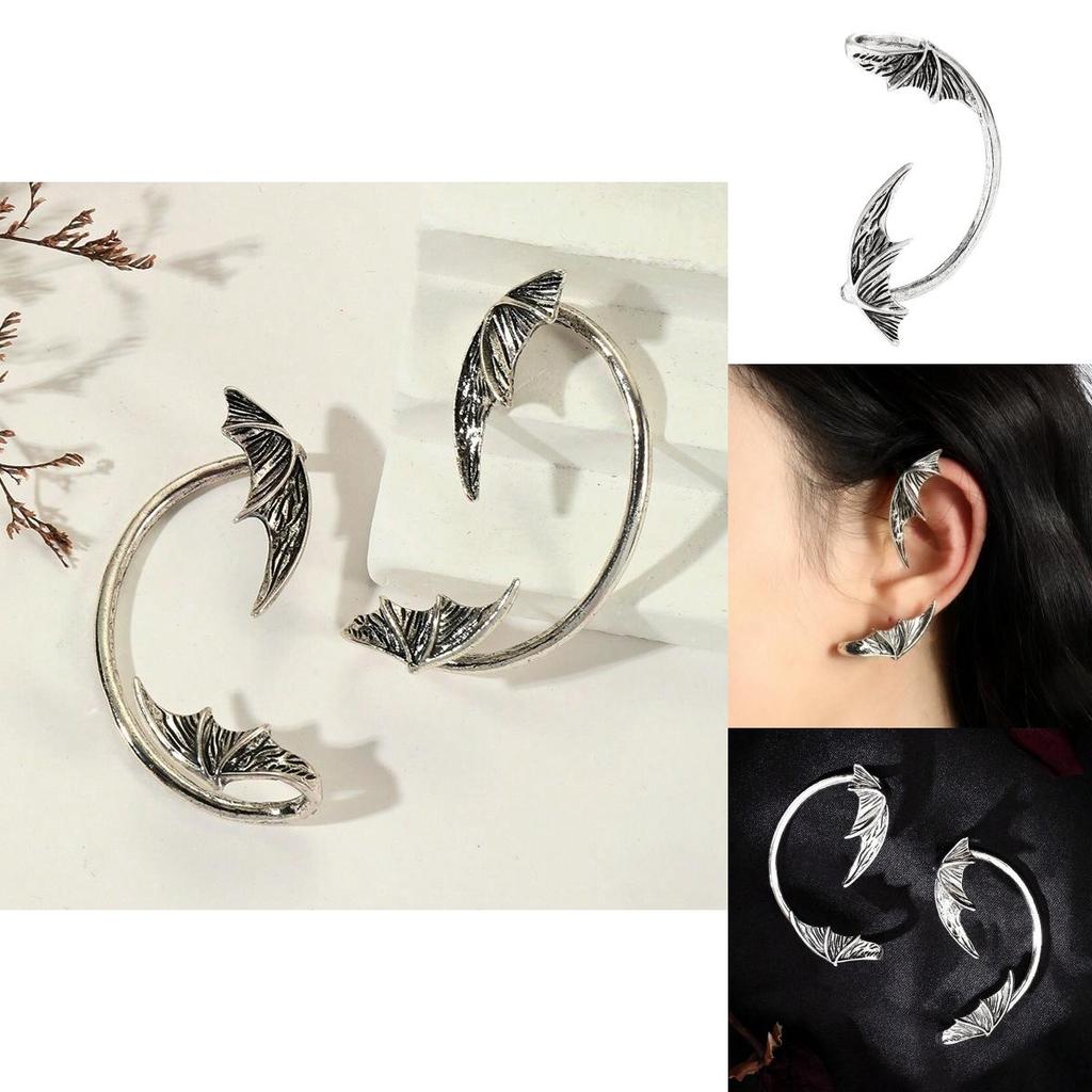 Halloween Bat Earrings Punk Gothic Alloy Design For Womens Accessories
