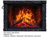 Cozy Living Room Decor Fireplace Flame Wall Decal, Vintage European Background Sticker, Self-Adhesive Waterproof Window Sticker Mural for Dining Space