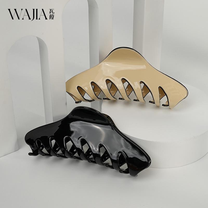 Clip de păr din acetat francez Wjia: Clip de rechin simplu, mare pentru femei