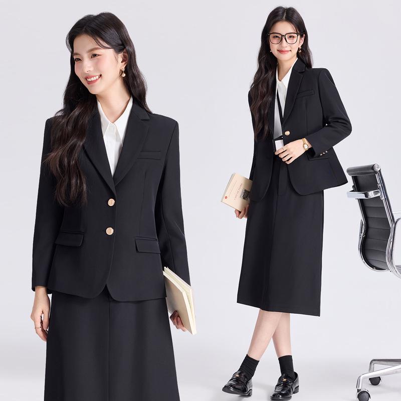 Elegant Women's Slim Fit Spring Business Suit Set - Formal Workwear