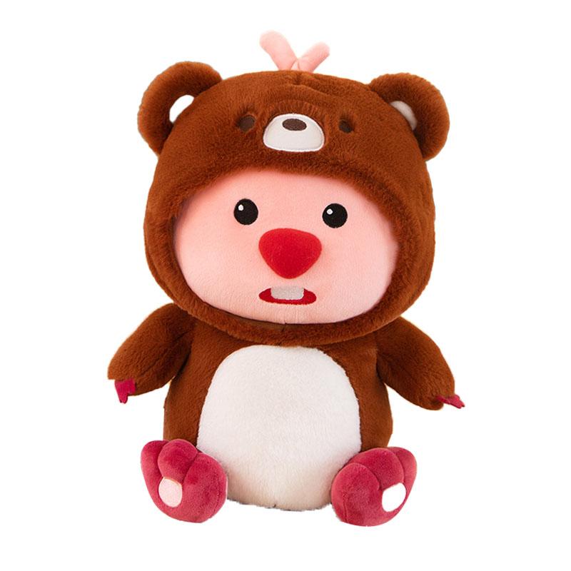 11.8in Beaver Plush Toy Comfortable Soft Cute Cartoon Beaver Plush Toy for Boys Girls Beaver Bear