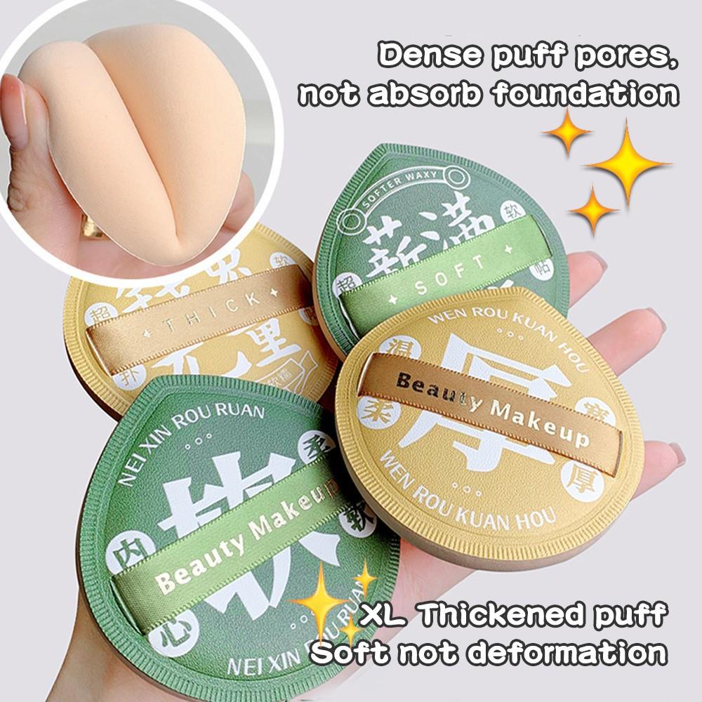 GECOMO XL Marshmallow Makeup Puff, Drop-shaped Soft Durable Powder Puff, Not Absorb Foundation Sponge Puff