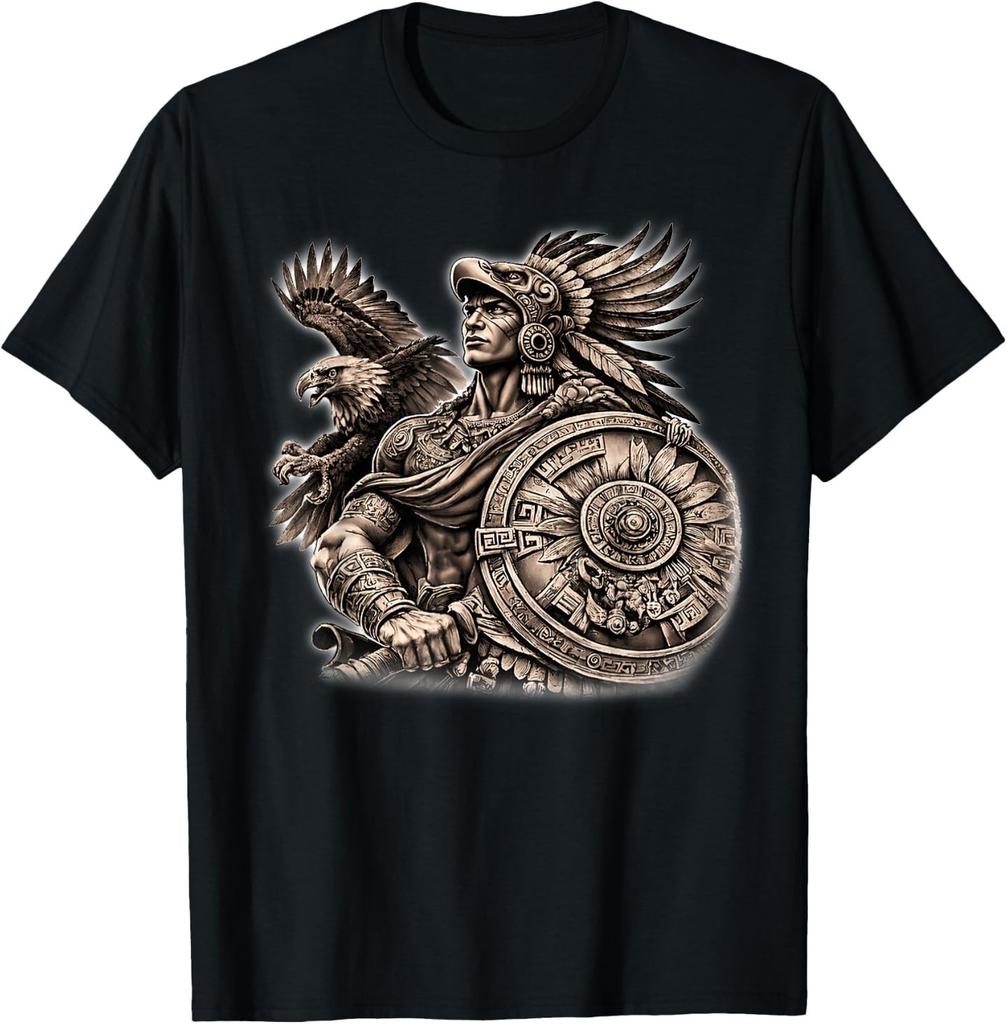 Mexican Aztec Warrior Calendar Mexico Mayan Maya Azteca T-Shirt