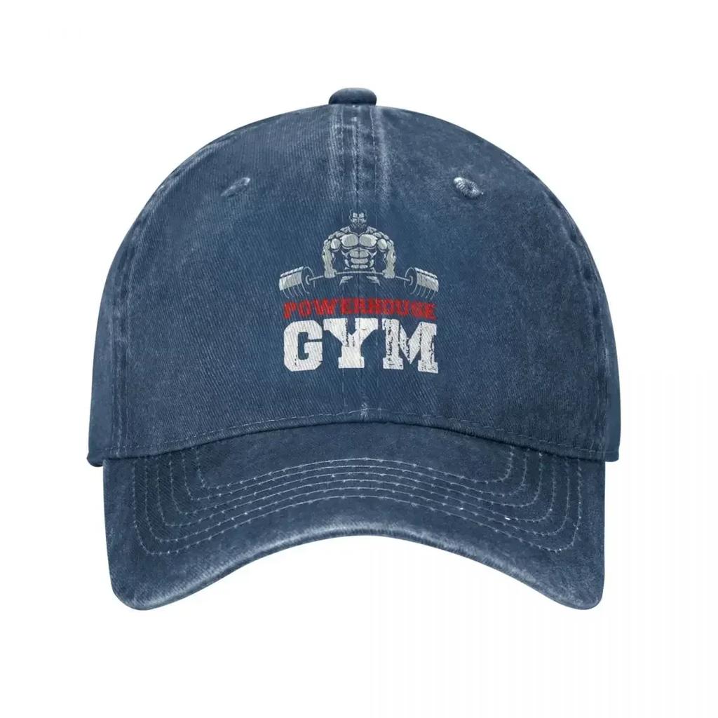 Powerhouse Gym Bodybuilding Cappellini da Baseball Unisex Stile Fitness Muscoli Cappelli in Denim Usurato Cappello Attività all'Aperto Regalo Cappello da Sole