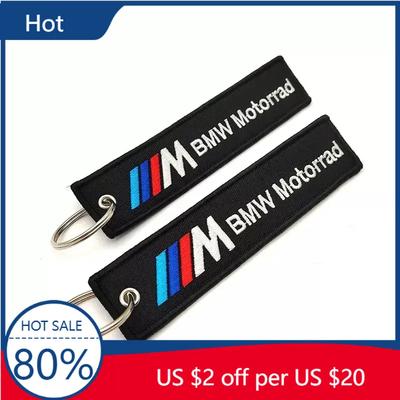 2025 Porte-clés de voiture Broderie Nylon Porte-clés Étiquette Boucle Lanière Cadeaux Pour BMW Série M 1 2 3 4 5 7 X1 X3 X4 X5 X6 X7 F10 F30