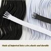 6/8/10MM Weiß/Schwarz Flache Elastische Bänder Elastisches Gummiband Hochzeit Bekleidung elastisches Band für DIY Nähen Elastisches Seil Zubehör