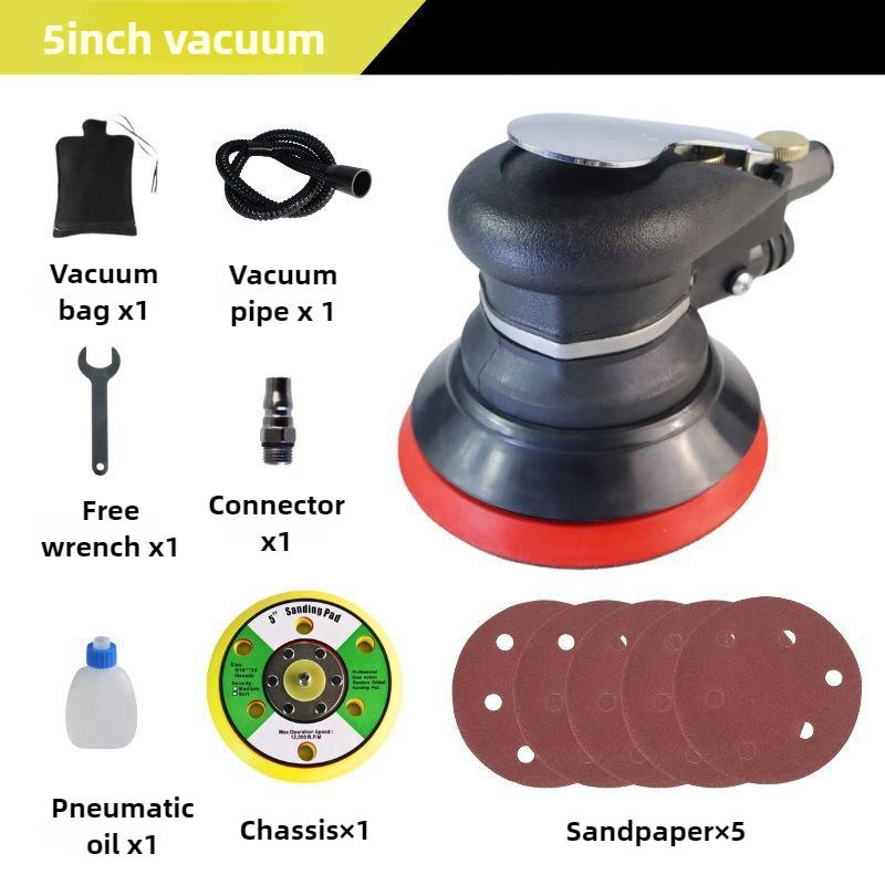 Car Polishing Machine 5 Inch Pneumatic Grinding Machine Portable Multi-function Metal Wood Grinder Tool Industrial Manual Tools