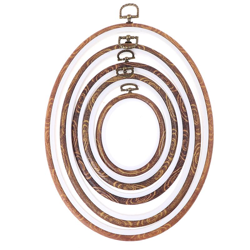 Instrument de cusut Cercuri de broderie de culoare din lemn rotund Set cadru Broderie din plastic