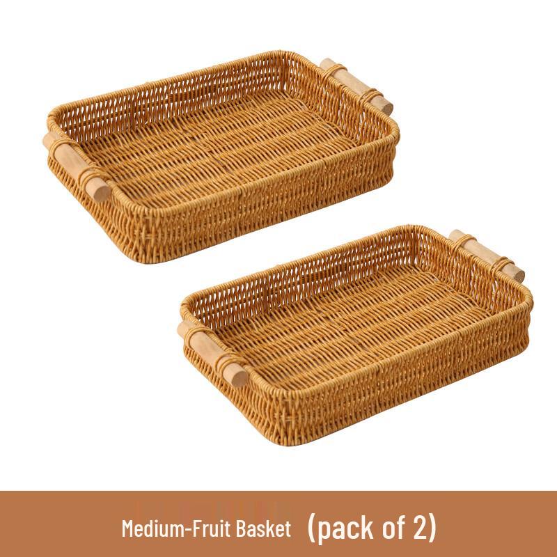 Imitation Rattan Serving Tray