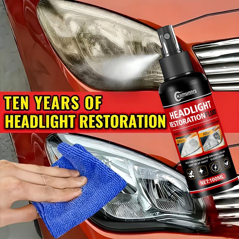 100Ml Portable Car Headlight Restoration Spray, a Spray-On Solution for Scratches And Oxidation on Light Covers, Effectively Cle