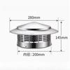 Stainless Steel Ultralight Chimney Rain Cap - 75/110/160/200mm for Exterior Wall Roof Pipe Air Exhaust Vent Hood