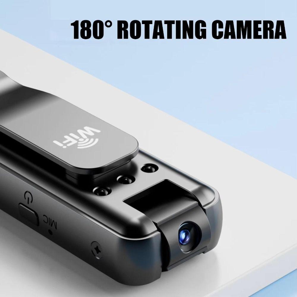180 Rotating Small Digital Video Recorder Night Vision Portable Motion Camera  Remote Monitoring