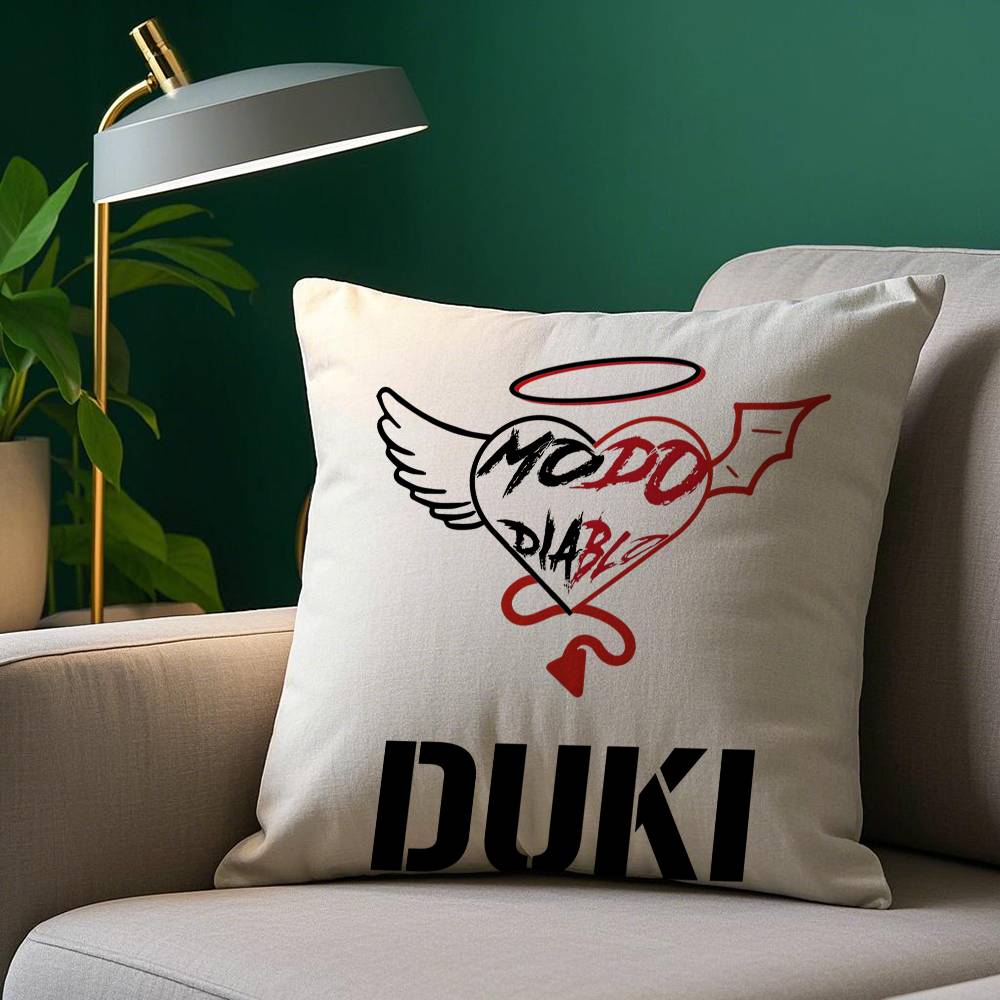 Rapper D-Duki Pillow Case Plush Fabric Soft Pillowcase Double Sided Print Sofa Cushion Cover Throw
