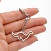 Stainless Steel Cartoon Lianglong Pendant Keychain - Colorfast Accessory