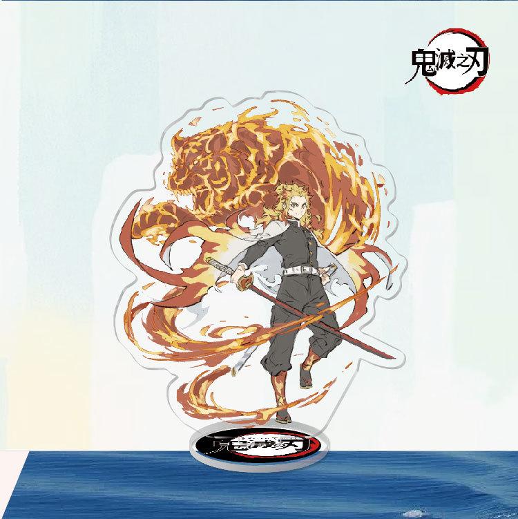 Game Anime Demon Slayer Blade Tanjiro Acrylic Cosplay Character Stand Acrylic Figure Stand Painted Desk Decor Ornament Gift