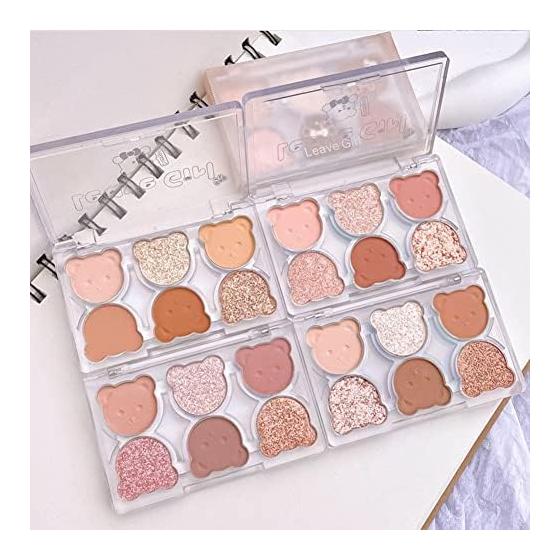 LEAVEGIRL Little Bear Soft Eyeshadow Palette 6 Colors Eyeshadow - 03 Caramel Cheese