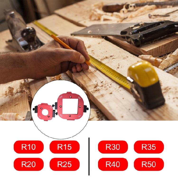 2 Pieces Routers Corner Jig Radius Templates 10-50R for Accurate Woodworking Projects Furniture Making Template