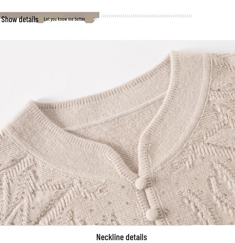 Autumn 2026 Women's Chinese-Style Knitwear: Fashionable Mother's Top and Sweater Set