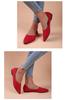 2024 Summer Women's Pointed Toe Suede Flats - Solid Color, Shallow Mouth, Low-Top Loafers