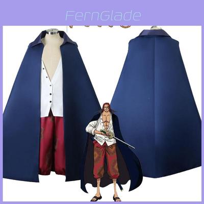 One Piece Shanks Cosplay Costume Cloak Outfit For Kids Adult Xmas Carnival