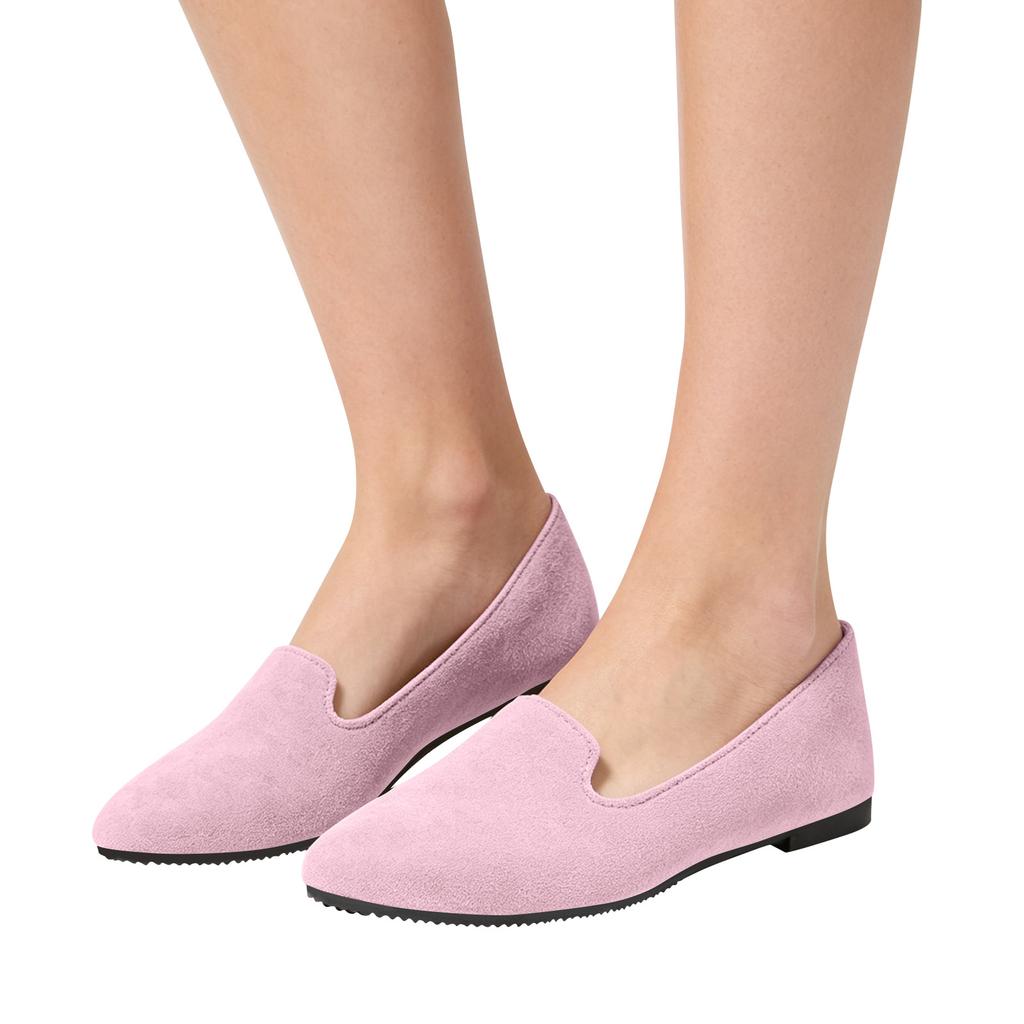 Women's Pointed Toe Slip On Flat Shoes Soft Upper Material Lightweight Design Comfortable Fit Durable Outsole Suitable for Daily Wear