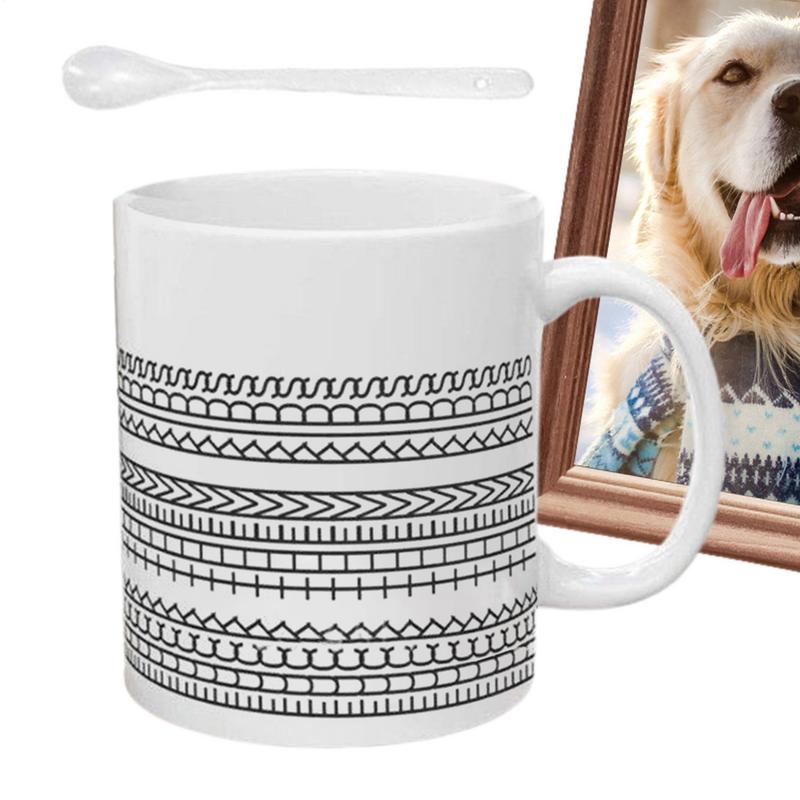 10oz Coffee Mug with Handle Tea Cup Novelty Microwave-Safe Coffee Cup Ceramic Drinking Cup Desktop Ornament for Water Milk Tea