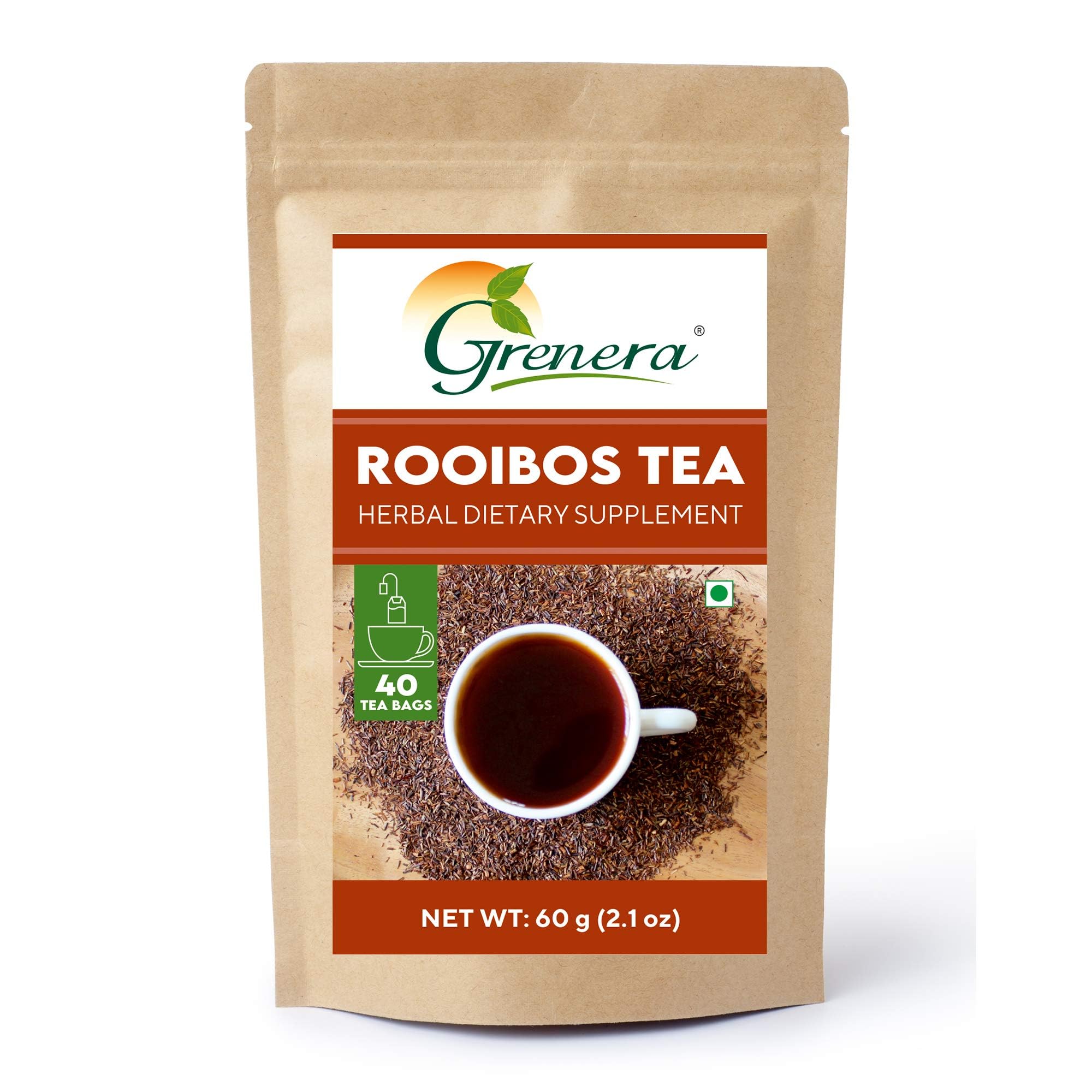 

Grenera South African Rooibos Tea - 100 grams, Imported from South Africa, Caffeine Free, Anti Oxidant Rich Tea