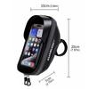 Waterproof Bike Front Frame Bag with TPU Touch-Screen Sun-Visor and Rain Cover - Cycling Storage and Phone Holder for Bicycles