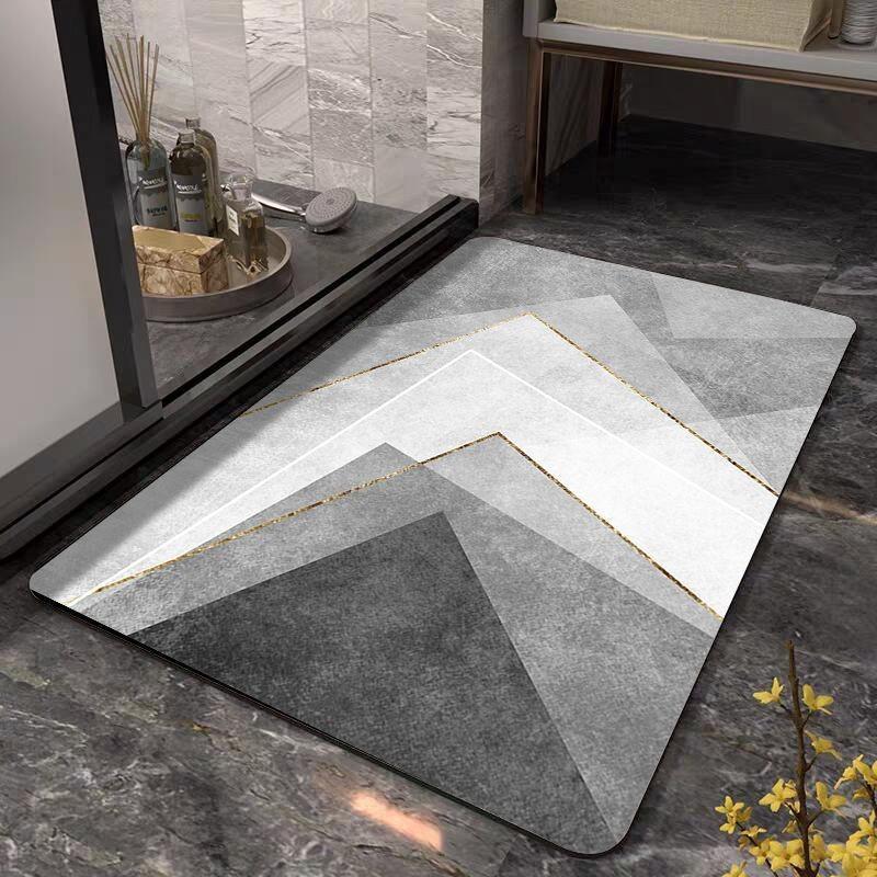 Modern Minimalist Floor Mat - Absorbs Water and Oil, Quick-Drying Kitchen Floor Mat, Bathroom Mat, Home Decor