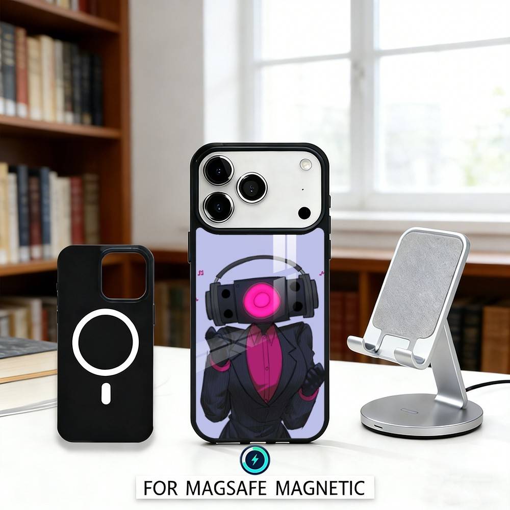 

S-Skibidi T-Toilet ANIME Phone Case For iPhone 17,16,15,14,13,12,Pro,Max For Magsafe Magnetic Wireless Charging iPhone15PROMAX