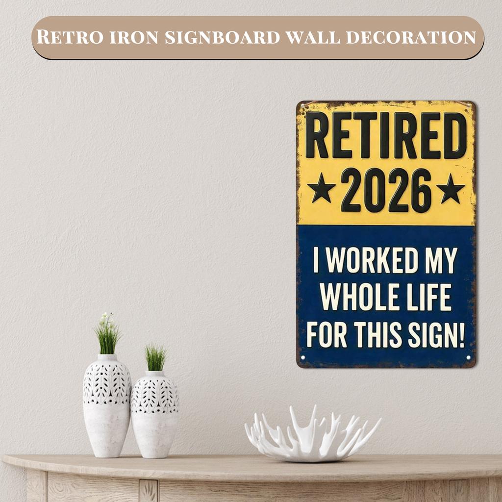 Vintage Tin Sign Wall Art - Retro Metal Plaque Decor For Home, Cafe, Bar, And Man Cave, Nostalgic Industrial