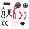 Bicycle Odometer Comupter Aluminium Alloy Extension Mount with Adapters (Red)